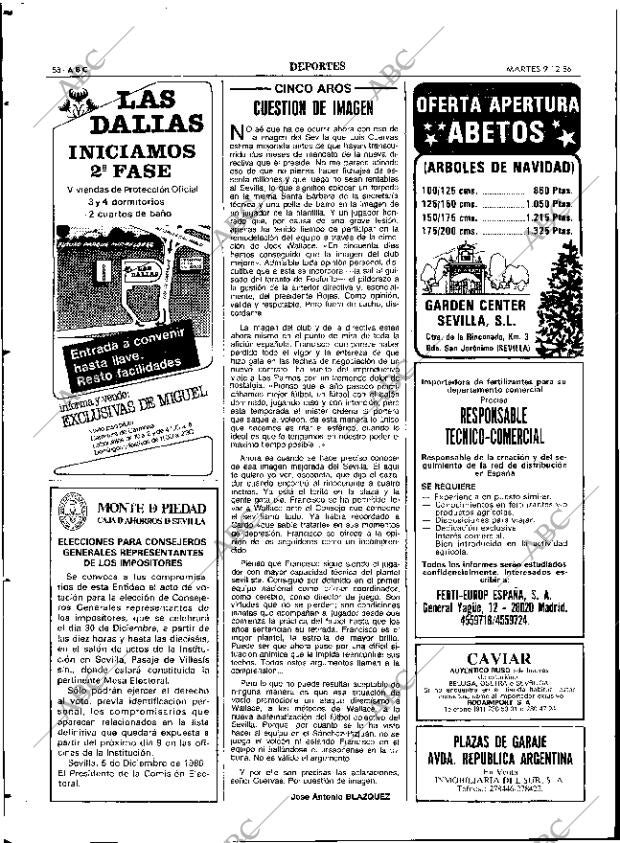 ABC SEVILLA 09-12-1986 página 58