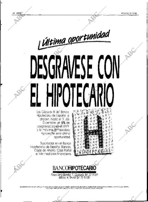 ABC SEVILLA 09-12-1986 página 62