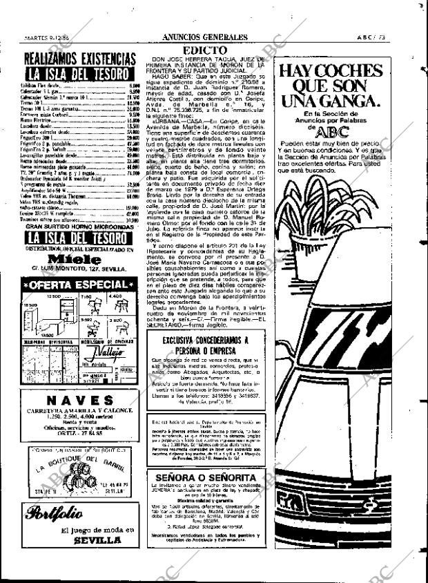 ABC SEVILLA 09-12-1986 página 73