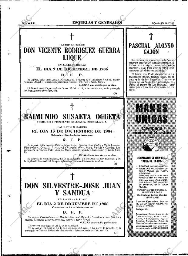 ABC MADRID 14-12-1986 página 104