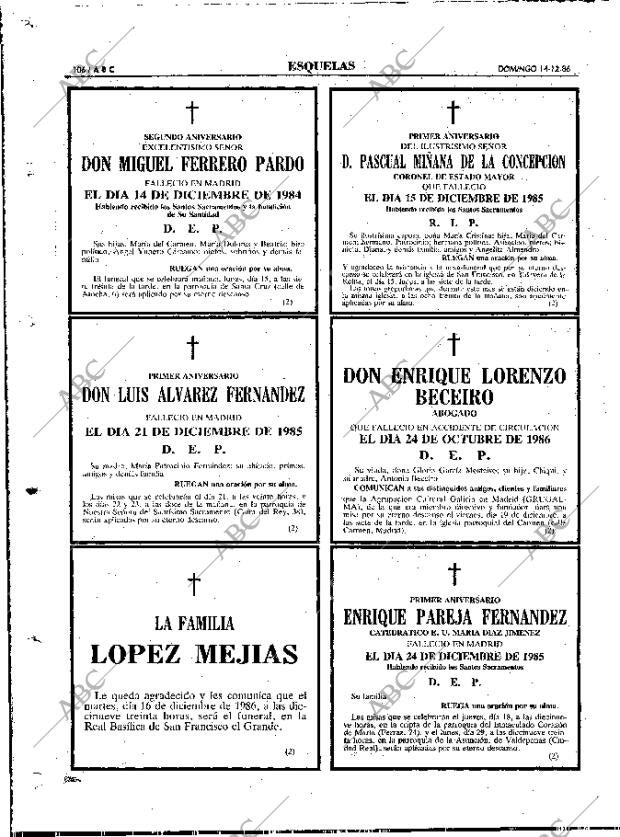 ABC MADRID 14-12-1986 página 106