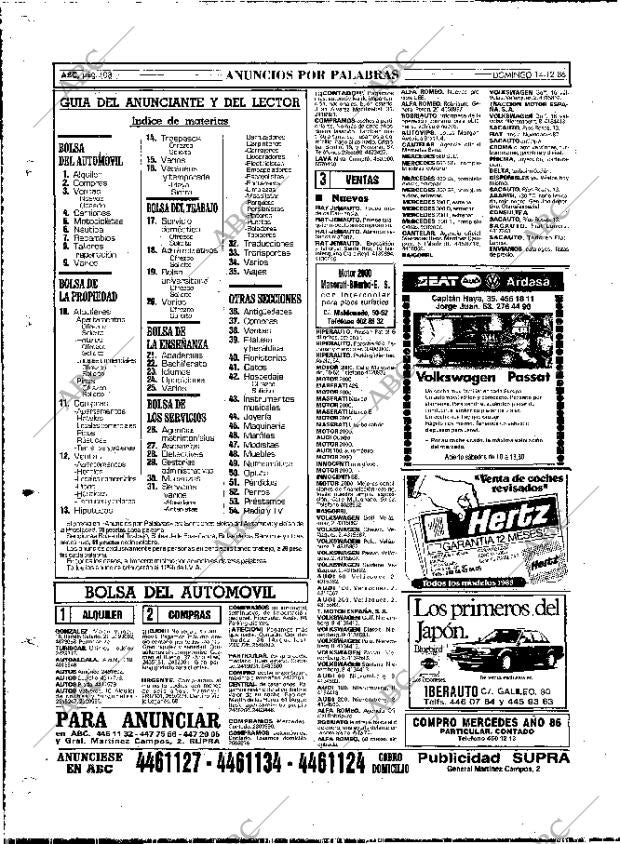 ABC MADRID 14-12-1986 página 108