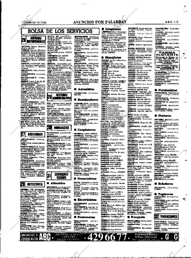 ABC MADRID 14-12-1986 página 119