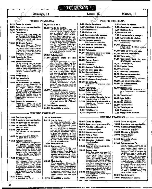ABC MADRID 14-12-1986 página 184