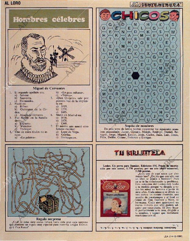 ABC MADRID 14-12-1986 página 191