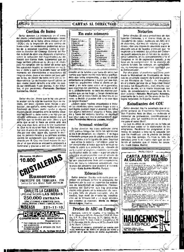ABC MADRID 14-12-1986 página 22