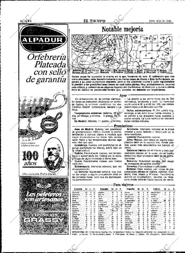 ABC MADRID 14-12-1986 página 52