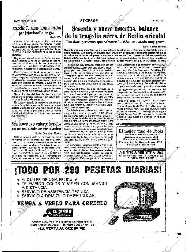 ABC MADRID 14-12-1986 página 81