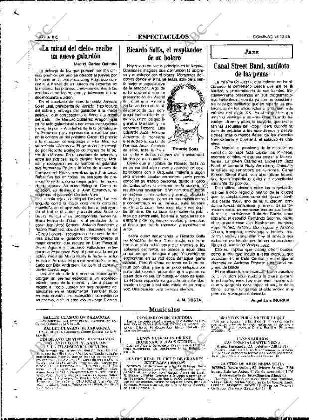 ABC MADRID 14-12-1986 página 92