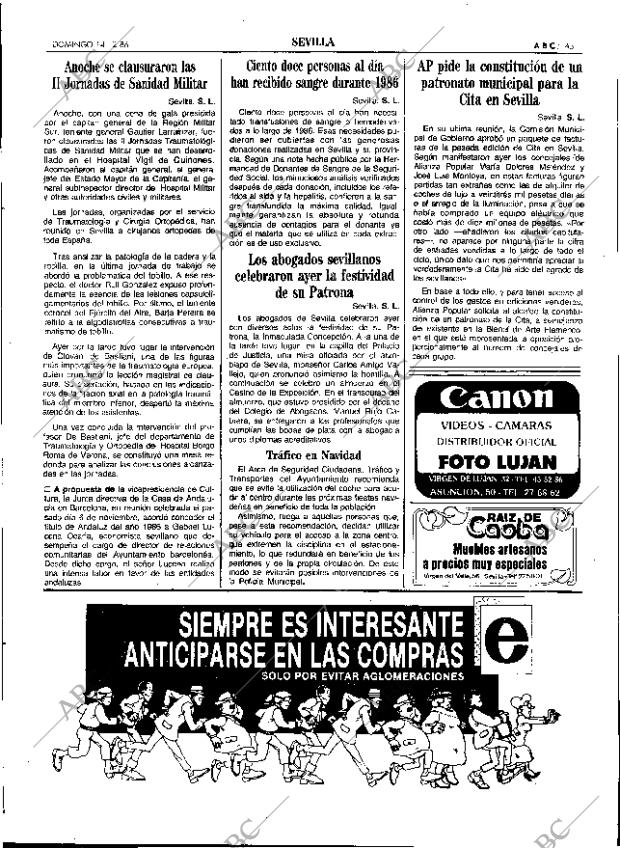 ABC SEVILLA 14-12-1986 página 43
