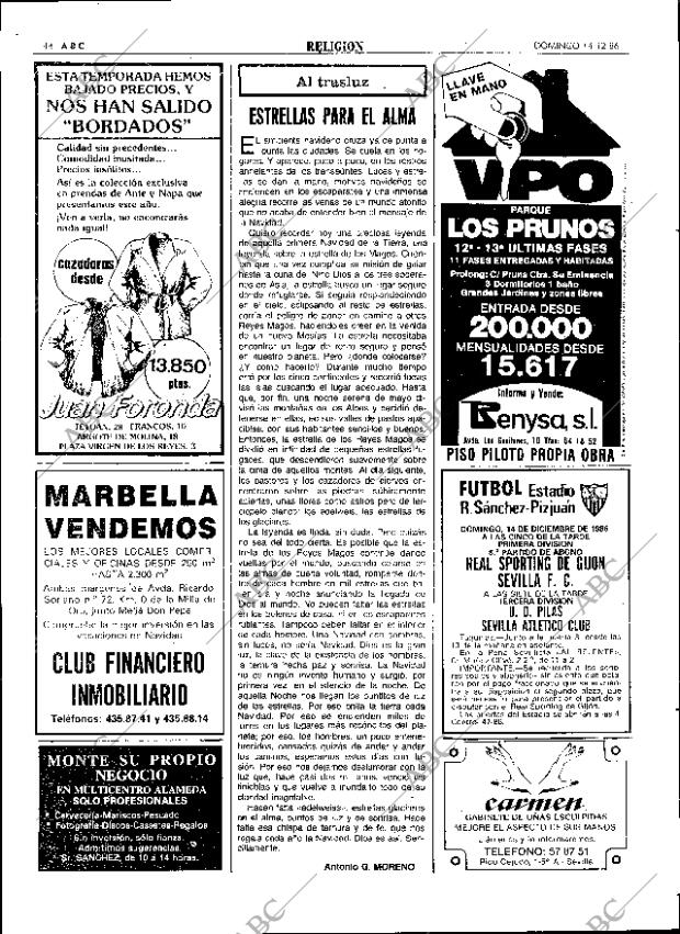 ABC SEVILLA 14-12-1986 página 44