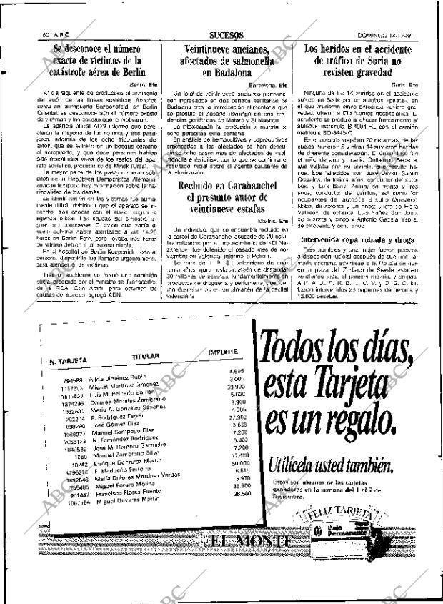 ABC SEVILLA 14-12-1986 página 60