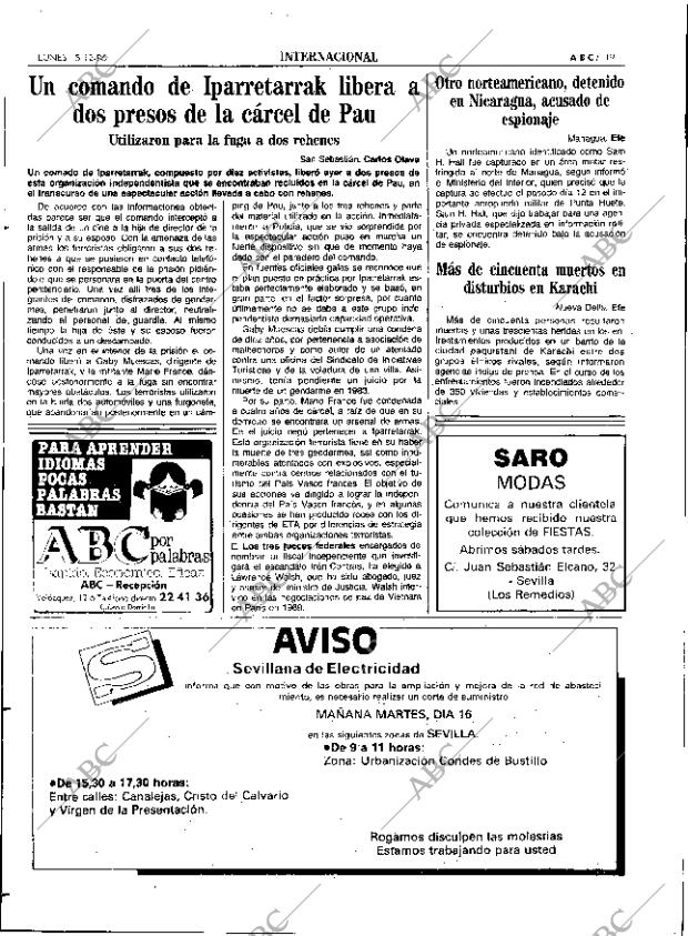 ABC SEVILLA 15-12-1986 página 19