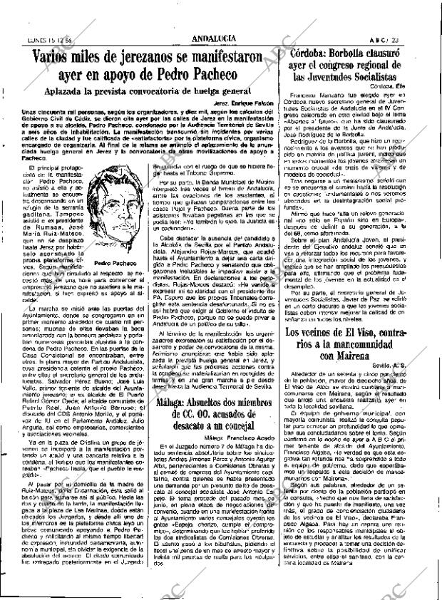 ABC SEVILLA 15-12-1986 página 23