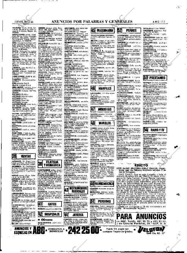 ABC MADRID 18-12-1986 página 111