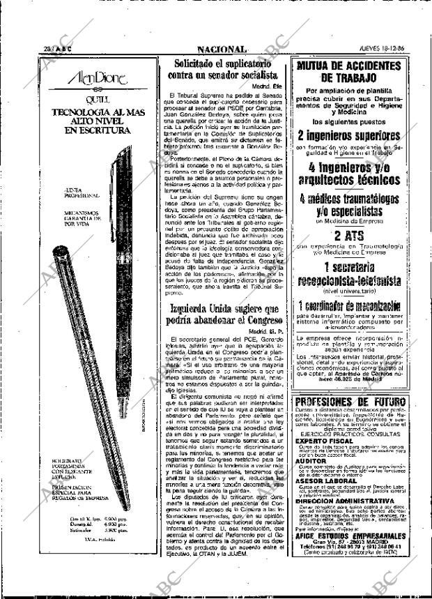 ABC MADRID 18-12-1986 página 28