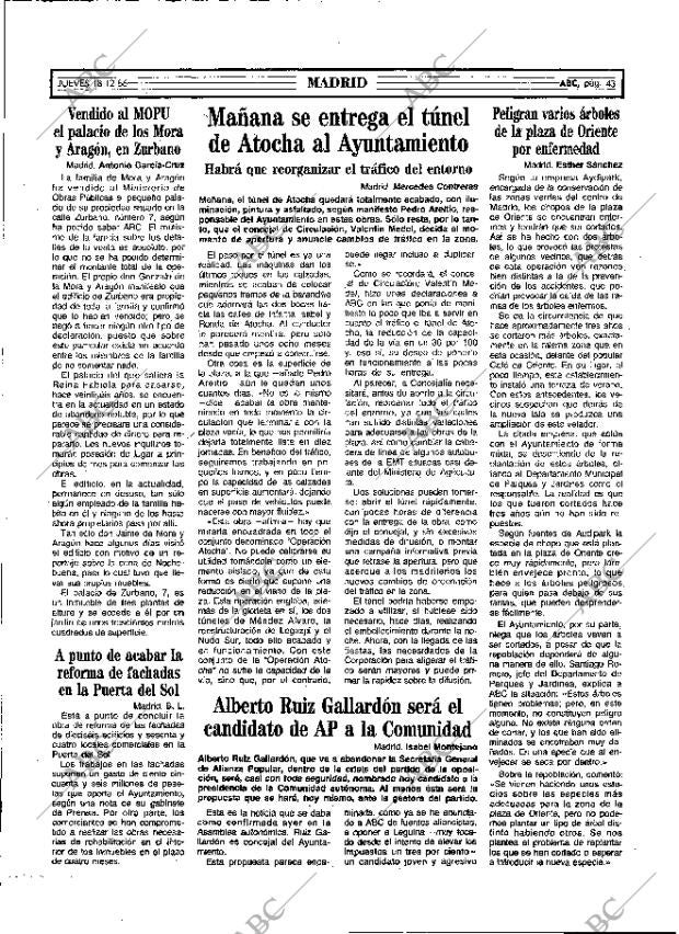 ABC MADRID 18-12-1986 página 43