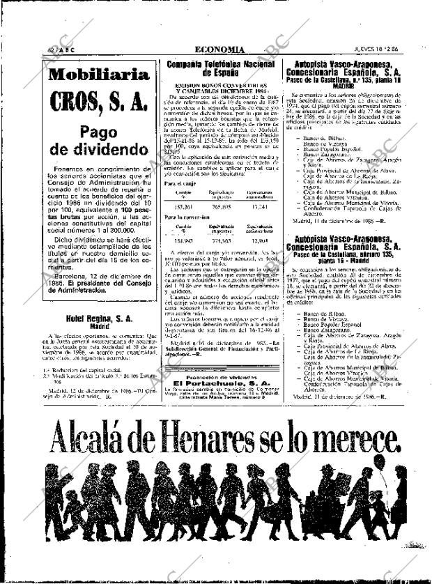 ABC MADRID 18-12-1986 página 62