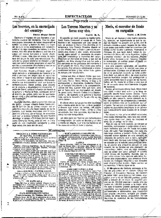 ABC MADRID 21-12-1986 página 90