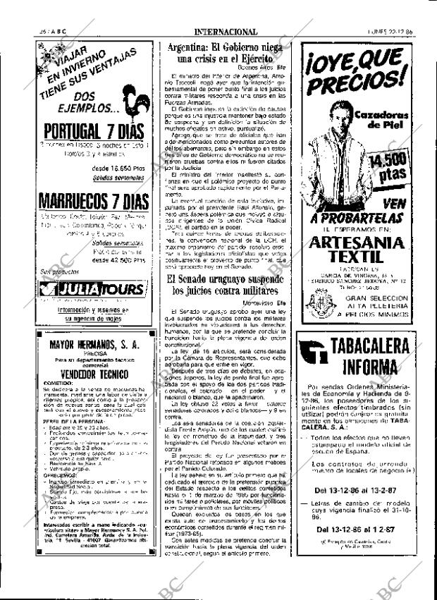 ABC SEVILLA 22-12-1986 página 26