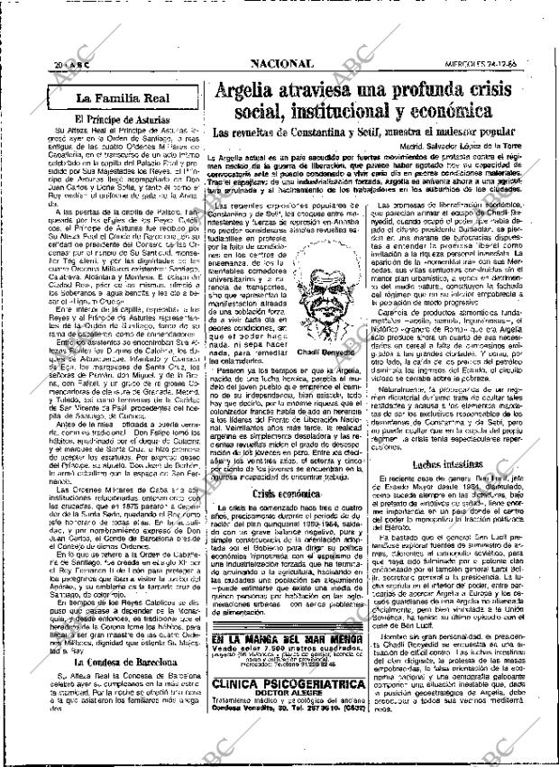 ABC MADRID 24-12-1986 página 20