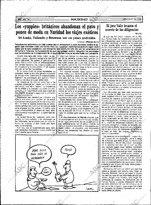 ABC MADRID 24-12-1986 página 44