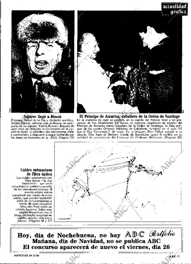 ABC MADRID 24-12-1986 página 5