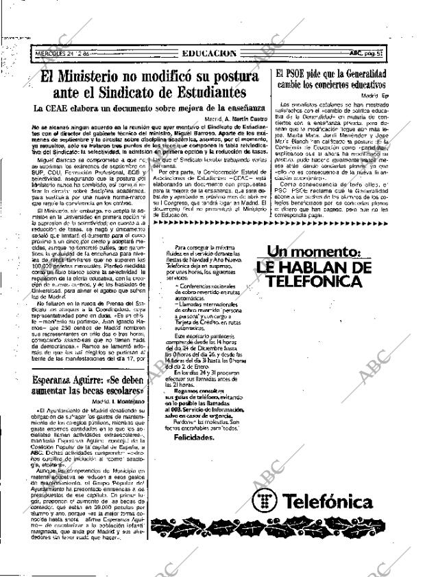 ABC MADRID 24-12-1986 página 51