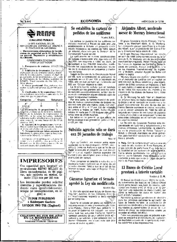 ABC MADRID 24-12-1986 página 58