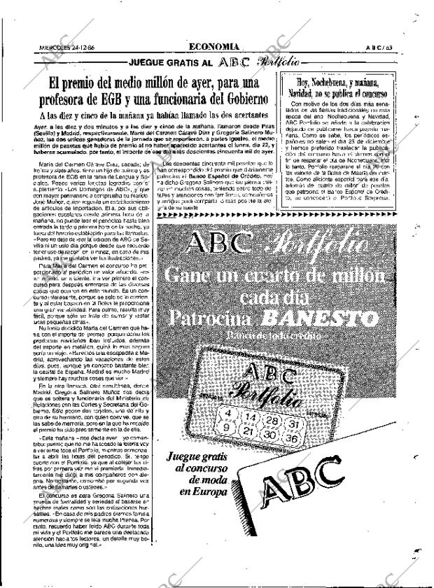 ABC MADRID 24-12-1986 página 63
