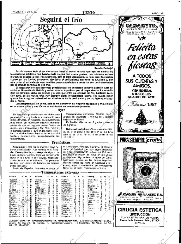 ABC SEVILLA 24-12-1986 página 49