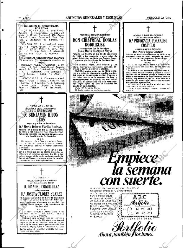 ABC SEVILLA 24-12-1986 página 70