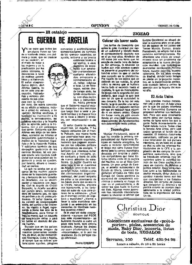 ABC MADRID 26-12-1986 página 16