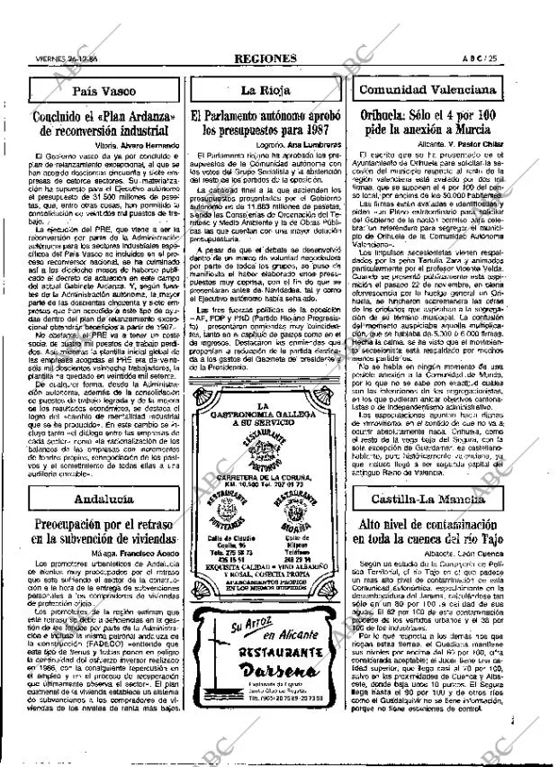 ABC MADRID 26-12-1986 página 25