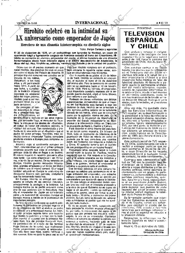 ABC MADRID 26-12-1986 página 33