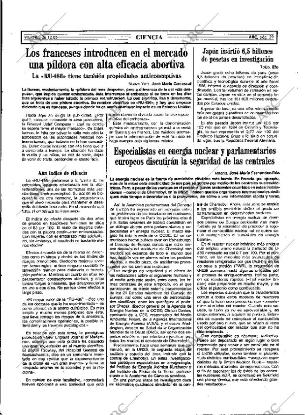 ABC MADRID 26-12-1986 página 39