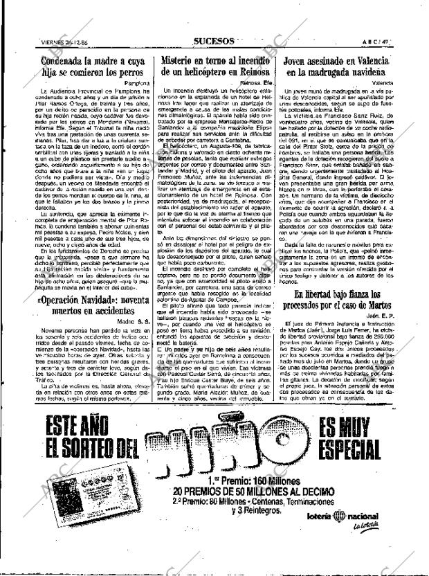 ABC MADRID 26-12-1986 página 49
