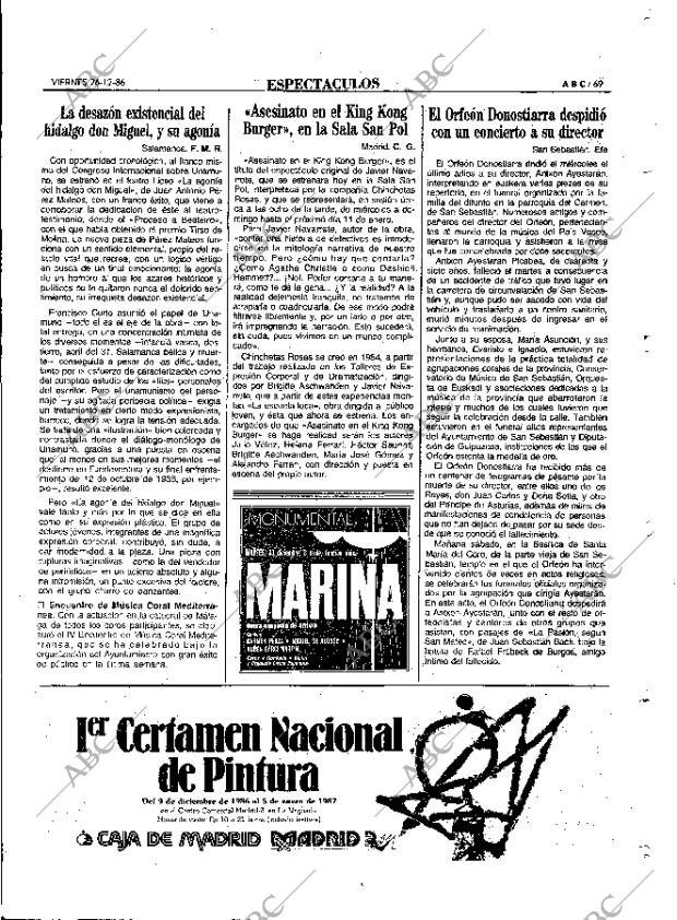 ABC MADRID 26-12-1986 página 69