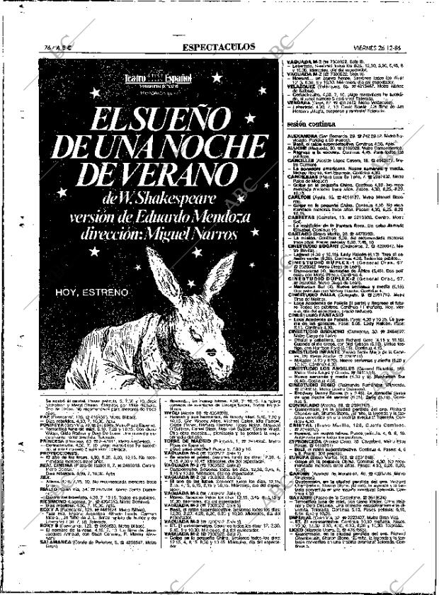 ABC MADRID 26-12-1986 página 76