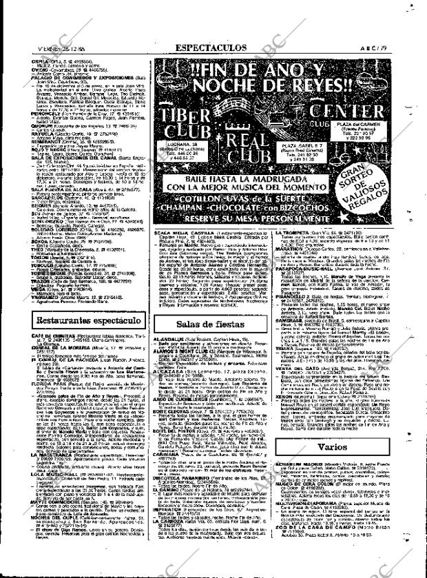 ABC MADRID 26-12-1986 página 79