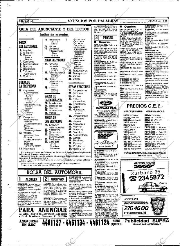 ABC MADRID 26-12-1986 página 84