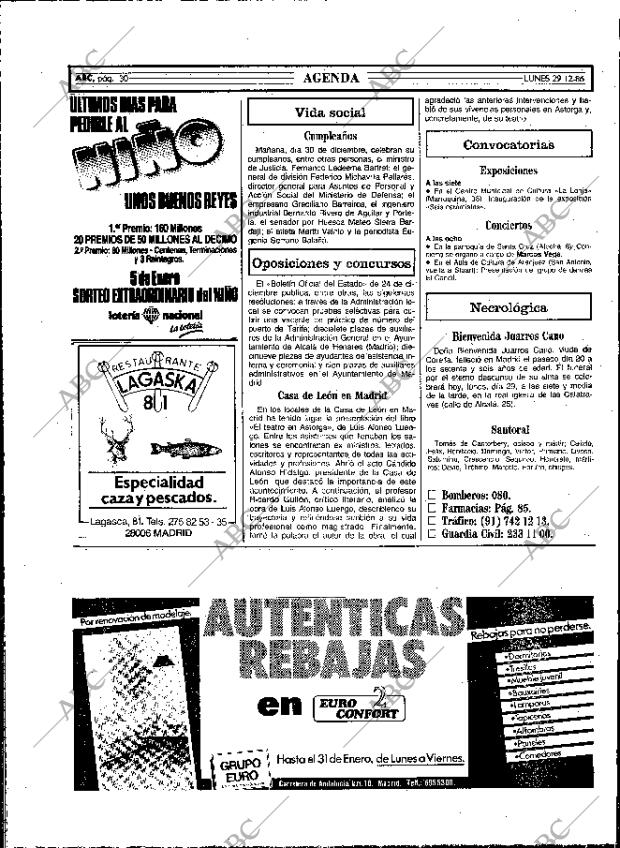 ABC MADRID 29-12-1986 página 30