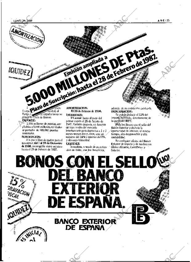 ABC MADRID 29-12-1986 página 35