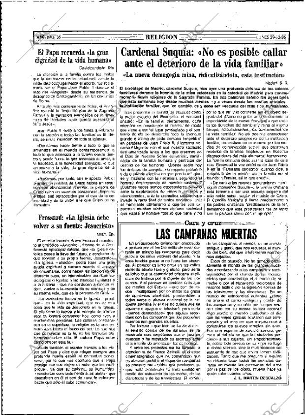 ABC MADRID 29-12-1986 página 36