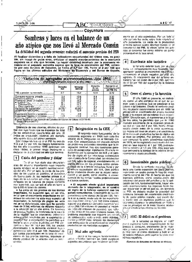 ABC MADRID 29-12-1986 página 47