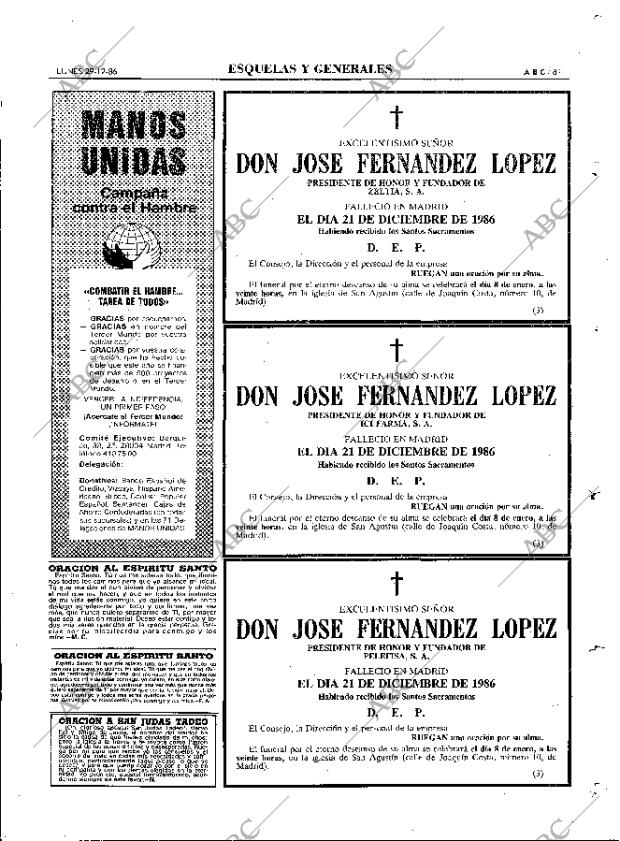 ABC MADRID 29-12-1986 página 81
