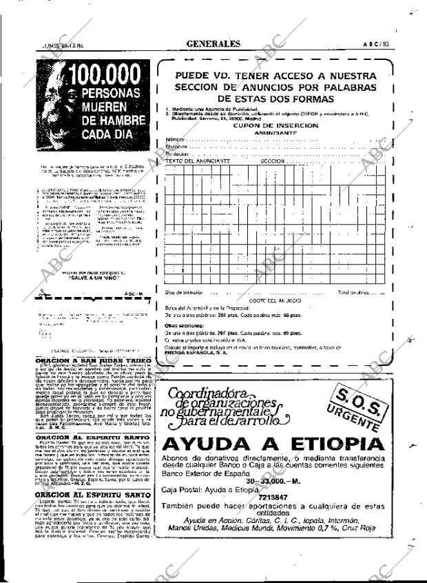 ABC MADRID 29-12-1986 página 83