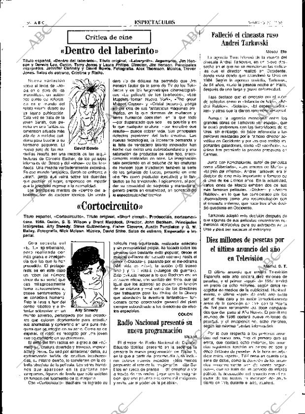 ABC SEVILLA 30-12-1986 página 56