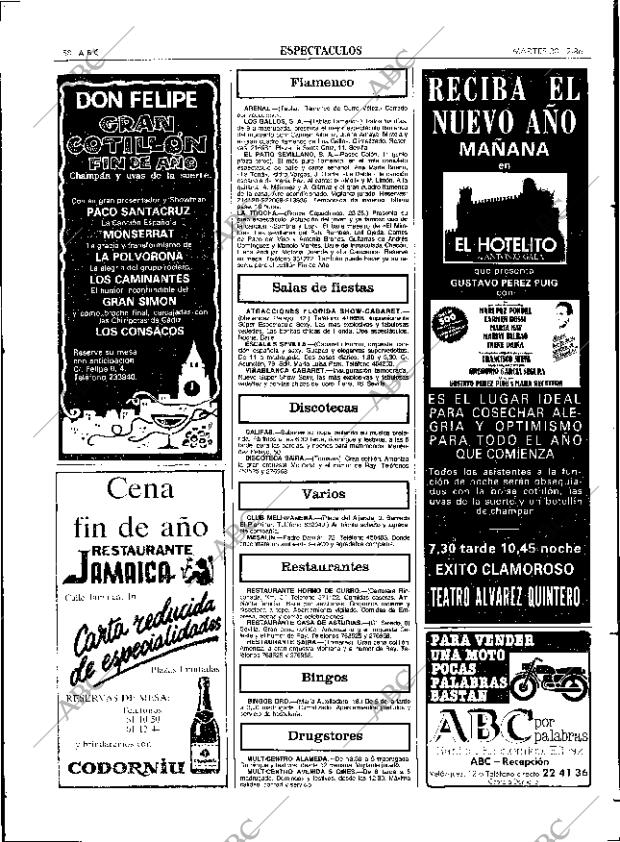 ABC SEVILLA 30-12-1986 página 58