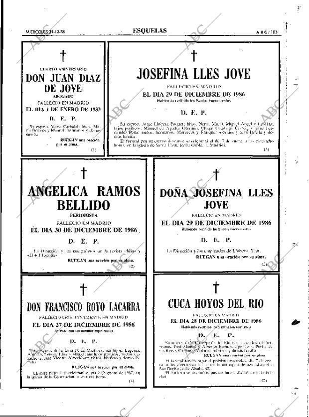 ABC MADRID 31-12-1986 página 103